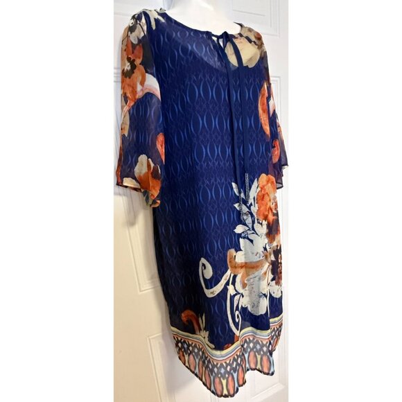 Soft Surroundings Dress SZ Large Boho Chic Orchid Sheer - Picture 2 of 7